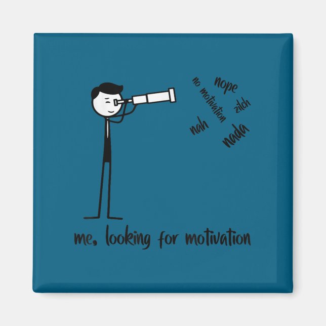 Imã Me Looking For Motivation Funny Stickman Figures  (Frente)