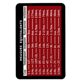 Ímã Measure Equivalents MCM Red Refrigerator Magnet