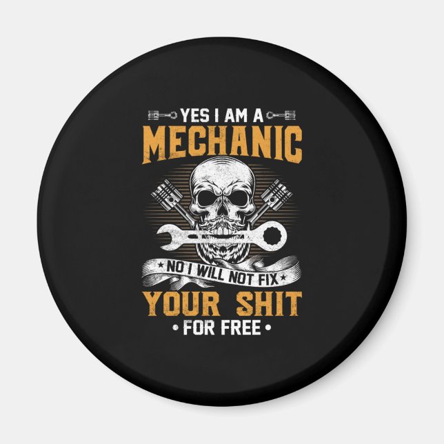 Imã Mecânico Sim Sou Mecânico (Frente)