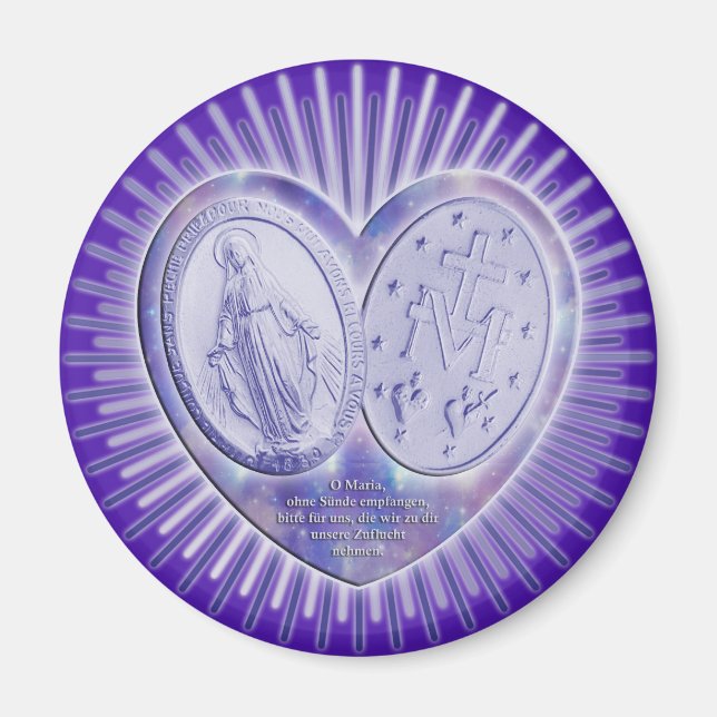 Imã medaille miraculeuse / Wunderbare Medaille | lila (Frente)