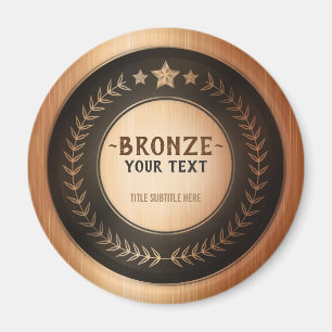 Imã MEDALHA Bronze Campeão IMPRESSÃO PERSONALIZADA DIY