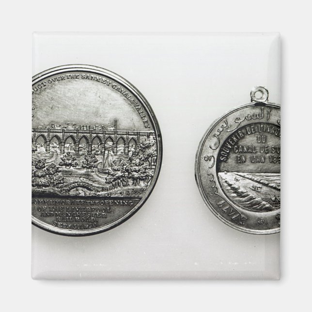 Imã Medalha que comemora a abertura do Suez (Frente)