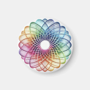 Imã Medalhão-arco-íris - Abstrato Magnet