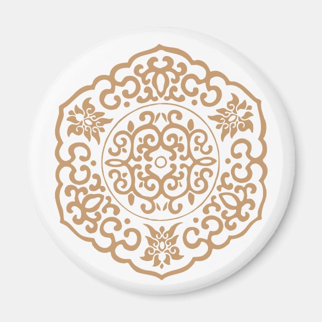 Imã Medalhão chinês amarelo (Frente)