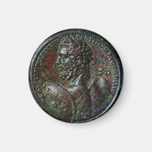 IMÃ MEDALHÃO DE BRONZE ROMANO ANTIGO SEPTIMUS SEVERUS