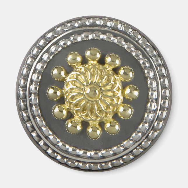 Imã Medalhão de Prata e Dourada (Frente)