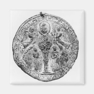 Imã Medalhão decorado na técnica do cloisonne