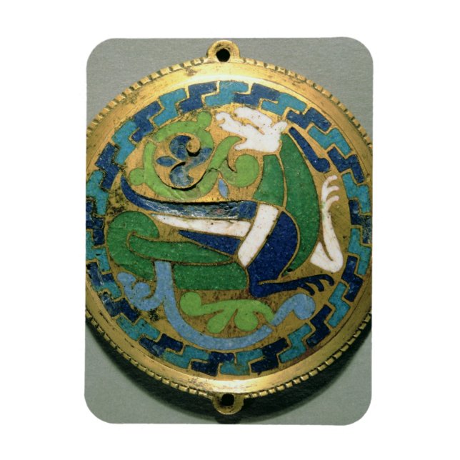 Ímã Medalhão representando um dragão, francês, de Conq (Vertical)