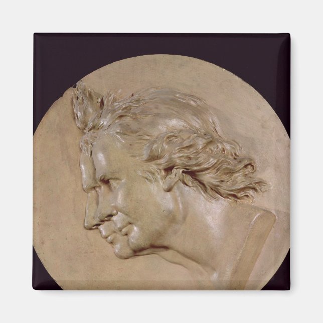 Imã Medallion retratando Joseph e Etienne (Frente)