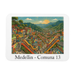 Ímã Medellin Colômbia Comuna 13 Viagem Arte