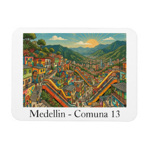 Ímã Medellin Colômbia Comuna 13 Viagem Arte