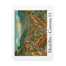 Ímã Medellin Colômbia Comuna 13 Viagem Arte