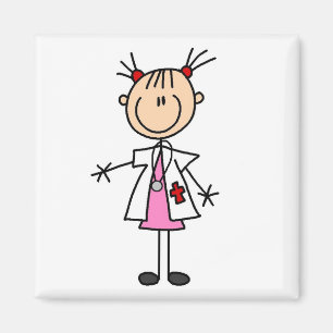 Imã Médica Figura de Palito Feminina
