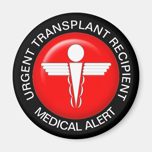 Imã Medical Alert Magnet - Transplant Recipient (Frente)