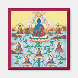 Imã Medicina Buddhas do ÍMÃ 8 - ímã quadrado