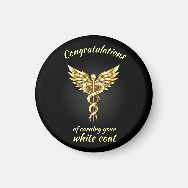 Imã Medicina Dourada da Cerimônia de Casaco Branco (Frente)