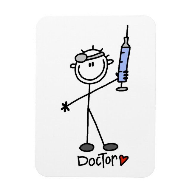 Ímã Médico de Boneco de Palito Básico (Vertical)
