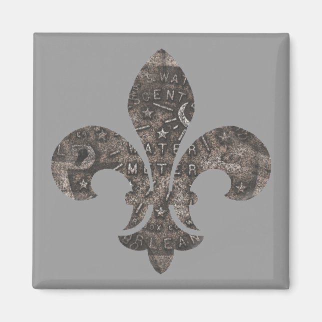 Imã Medidor de Água Lid Fleur De Lis, (Frente)