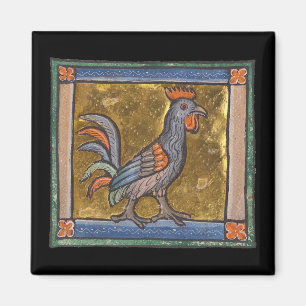 Imã Medieval Bestiary Rooster c. 1270