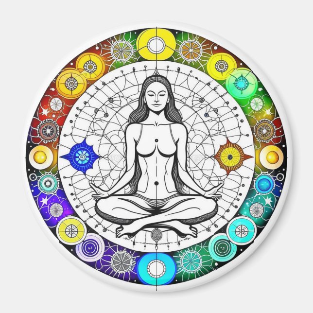 Imã Meditação Tranquil e Serena Pacífica (Frente)