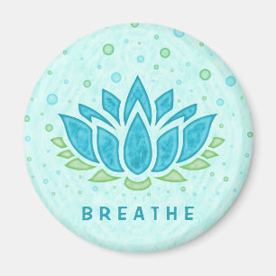 Imã Meditação Yoga Lotus Flower Zen  Texto Modelo