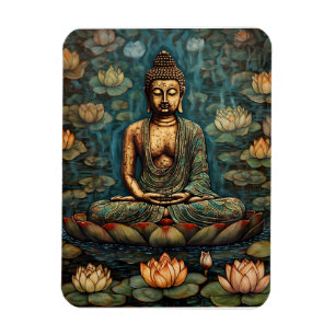 Ímã Meditando a Arte Buda de Gautam