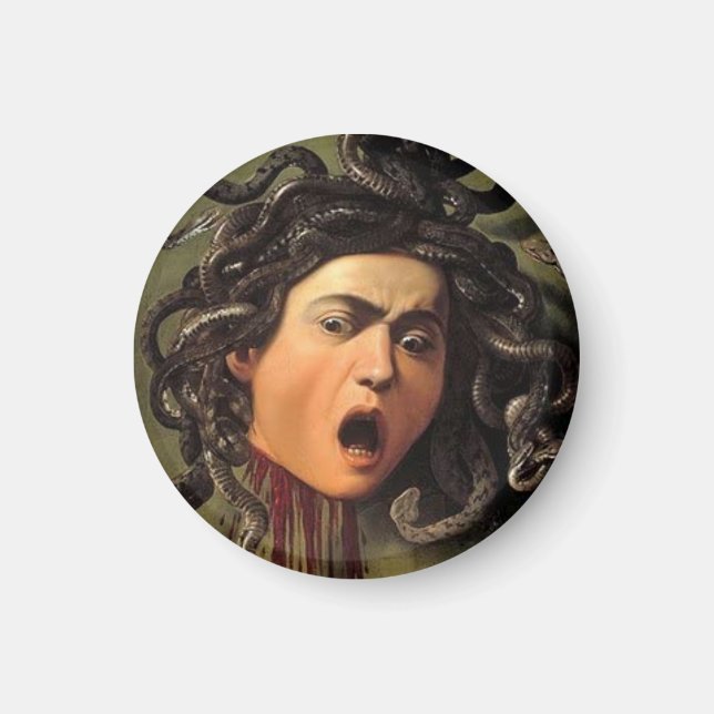 Imã Medusa Cabeça Por Caravaggio (Frente)