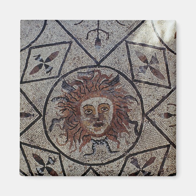 Imã Medusa, mosaico romano da Casa de Orfeu (Frente)