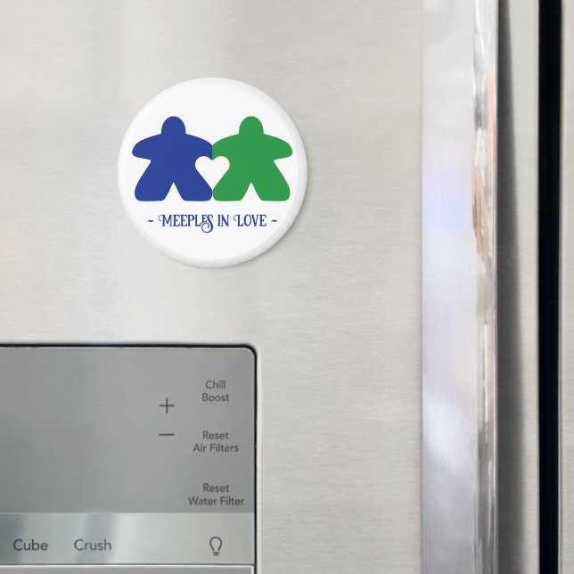Imã Meeples Apaixonados, Ímã Azul e Verde (In Situ (Fridge))
