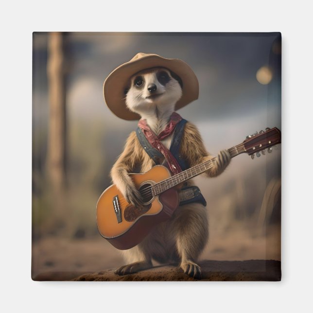 Imã Meerkat A Apertar Uma Lullaby Nacional, (Frente)