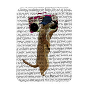 Ímã Meerkat com Boom Box Ghetto Blaster 2