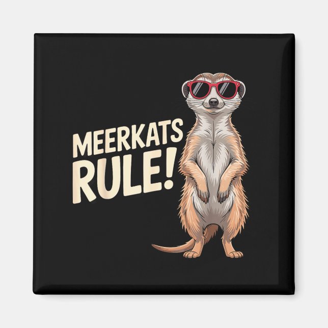 Imã Meerkat Design For Men Women Kids Zoo Keeper Safar (Frente)
