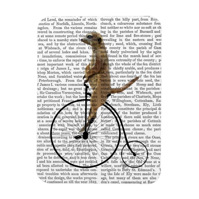 Ímã Meerkat em Black Penny Farthing (Vertical)