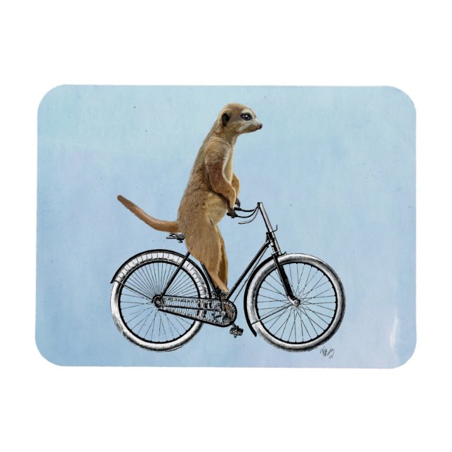 Ímã Meerkat na Bicicleta 2 (Horizontal)
