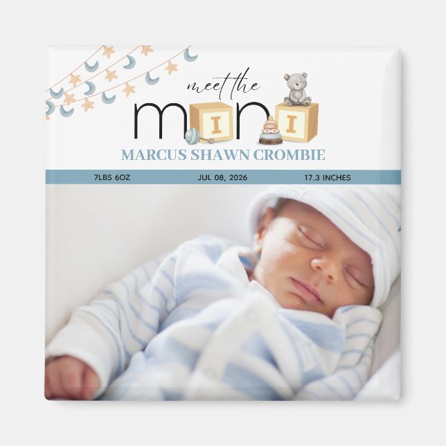Imã Meet The Mini Blue Baby Magnet (Frente)