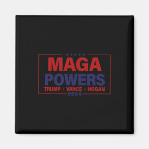 Imã Mega Powers Trump Vance Hogan 2024 Funny Patriótic