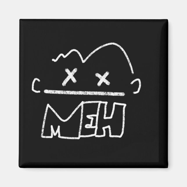 Imã meh cara engraçado emoji (Frente)