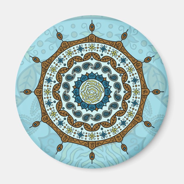 Imã Mehndi Fantasy Copper Magnet (Frente)