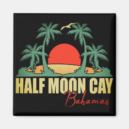 Imã Meia Lua Bahamas Retro Vintage 80s Palmeiras