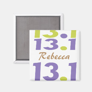 Imã Meia maratona 13,1 personalizada