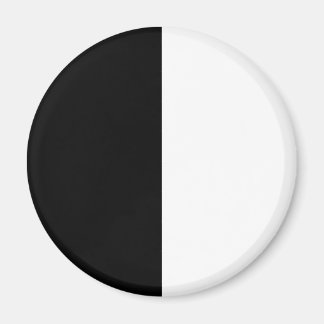 Imã meio branco meio preto, meio preto meio branco