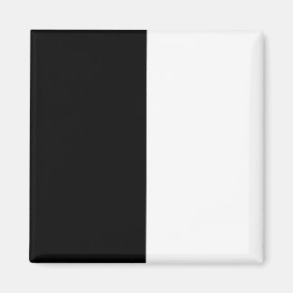 Imã meio branco meio preto, meio preto meio branco