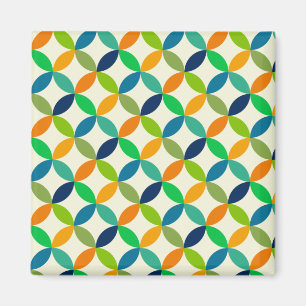 Imã Meio século Círculos cor de laranja verde azul