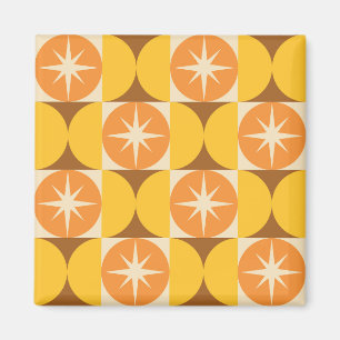 Imã Meio século estoura nos círculos amarelo alaranjad