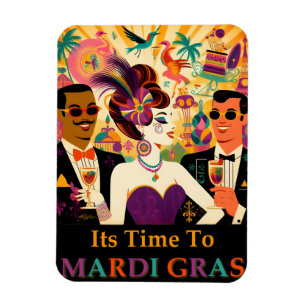 Ímã Meio século Mardi Gras Cocktail