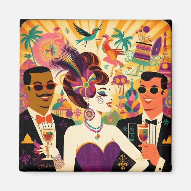 Imã Meio século Mardi Gras Cocktail (Frente)