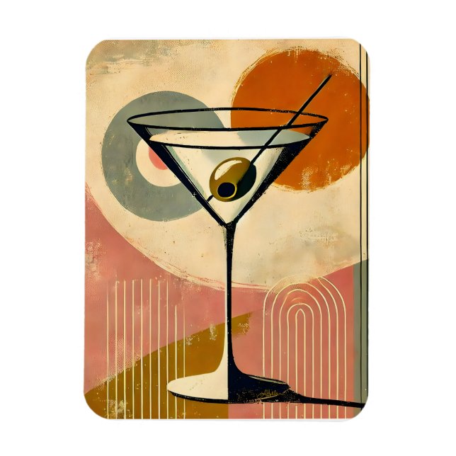 Ímã Meio século Modern Art Martini (Vertical)