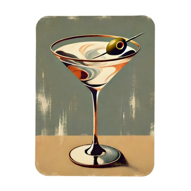Ímã Meio século Moderno 1 Pintura de Martini Olive (Vertical)