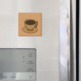 Imã Meio século Moderno Café Marrom