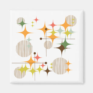 Imã Meio século Moderno de Starbursts e Globos